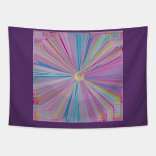 "Celestial Bloom" - Bright Pastel Abstract Effects FX Digital Painting Modern Contemporary Flower Art Tapestry