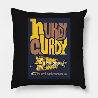 Hurdy Gurdy Christmas Pillow