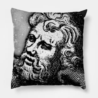 Epictetus Black And White Portrait | Epictetus Artwork 2 Pillow