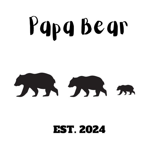 Papa Bear Est. 2024 by StudioPuffyBread