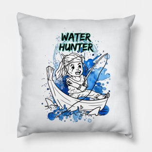 Water Hunter fisherman shark DnD fantasy character Pillow