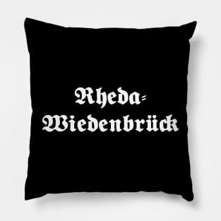 Rheda-Wiedenbrück written with gothic font Pillow