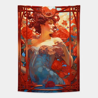 Art Nouveau Roses Tapestry