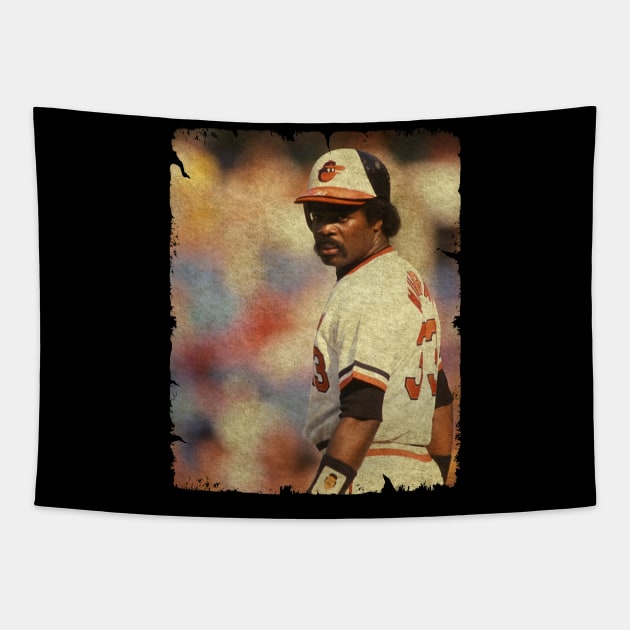 Eddie Murray in Baltimore Orioles Tapestry by PESTA PORA