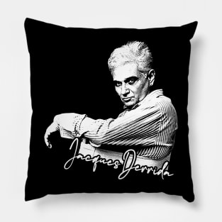 Jacques Derrida // Retro Fan Artwork Pillow