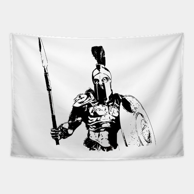 Hoplite Warrior Tapestry by ErianAndre