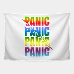 panic quote themed design Tapestry