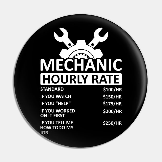 Mechanic Hourly Rate Pin by mintipap