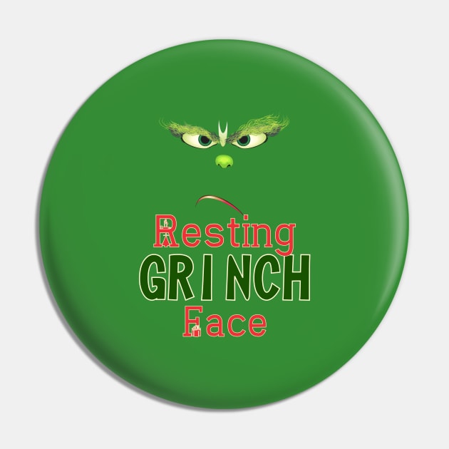 Resting Grinch Face Pin by Wear & Cheer