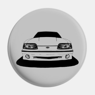 Ford Mustang GT (fox body) - front stylized Pin