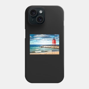 “Charlevoix South Pier Lighthouse” Phone Case