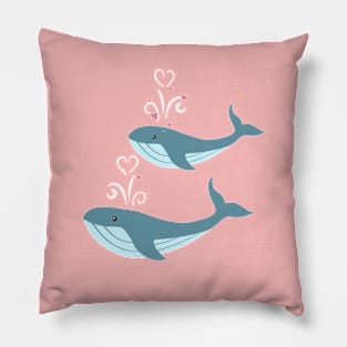 Whales in Love Pillow