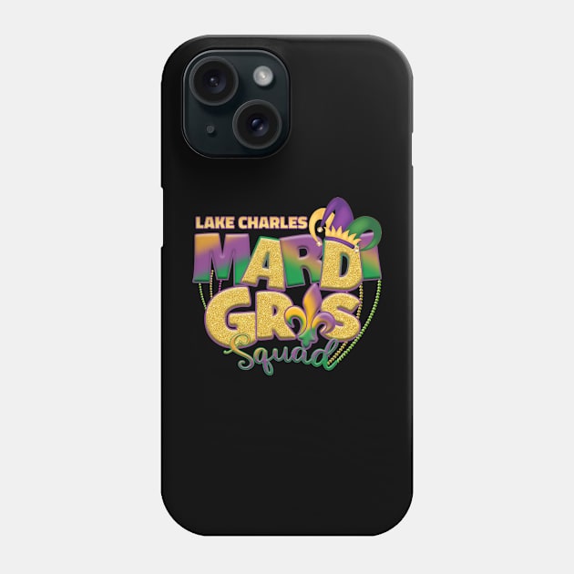 Lake Charles Mardi Gras Phone Case by SunburstGeo