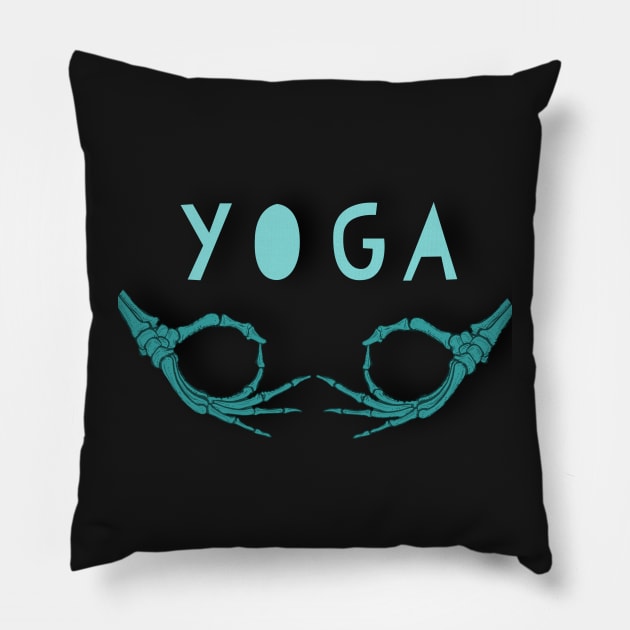 Yoga hands technique Pillow by daghlashassan