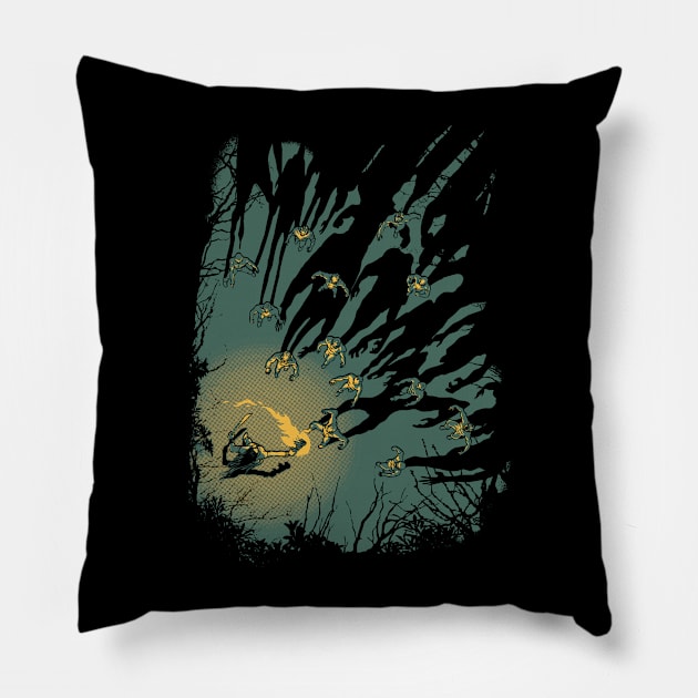 Zombie shadows Pillow by RicoMambo