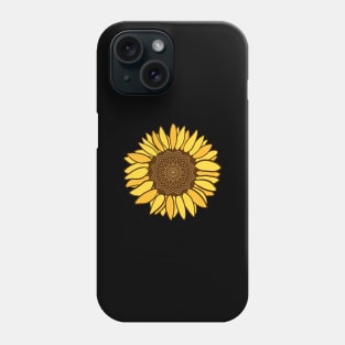 Hand drawn Mandala Sunflower Full of hope & Postivity Phone Case