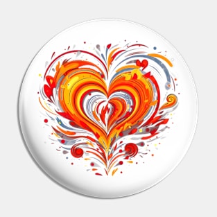 Abstract Heart Pin