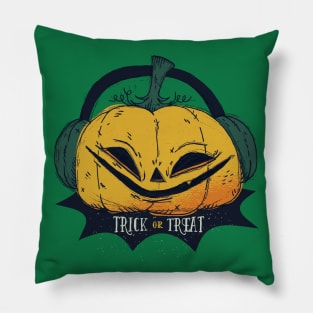 Cool Halloween Pumpkin Graphic Design Pillow