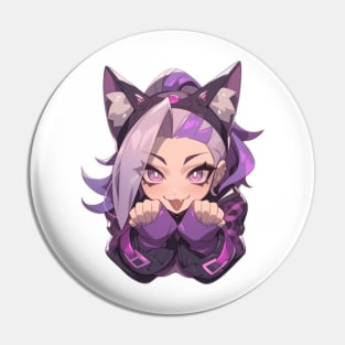 Purple Cat Girl Pin