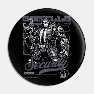 Gorilla Security Sci-fi Job Future Mecha Animals Robot Pin