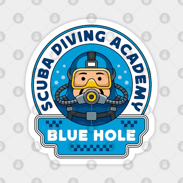 Deep Sea Diver Academy Magnet by Lagelantee