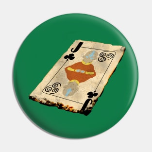 Burning Aang playing card Pin