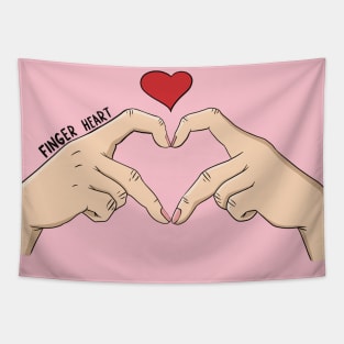 Finger heart Tapestry