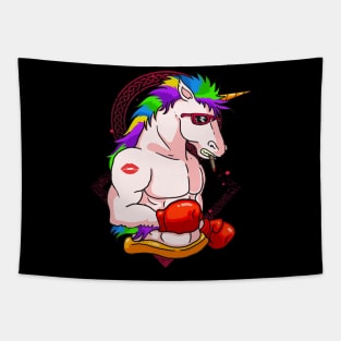 Boxing Unicorn Cool Boxer MMA Unicorns Tapestry