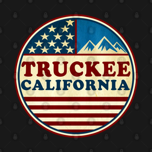 Truckee California Skiing Mountains Stars And Stripes Ski CA by TravelTime