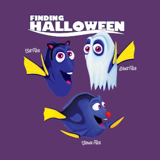 Finding Halloween Dory Cat Fish, Ghost Fish, Clown Fish T-Shirt