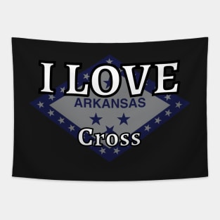 I LOVE Cross | Arkensas County Tapestry