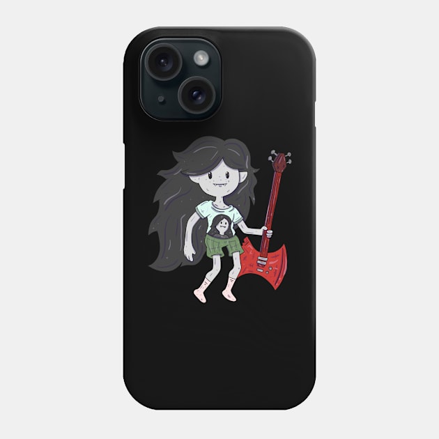 Marceline wearing a Marceline Shirt Phone Case by surfinggiraffecomics