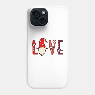 Love with Gnome and Hearts Phone Case