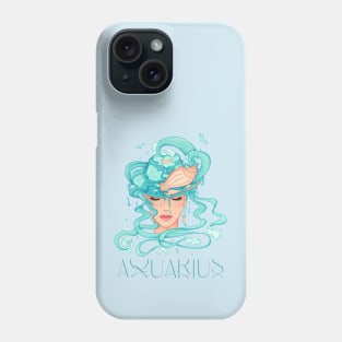 Aquarius Zodiac Sign Beautiful Girl Phone Case