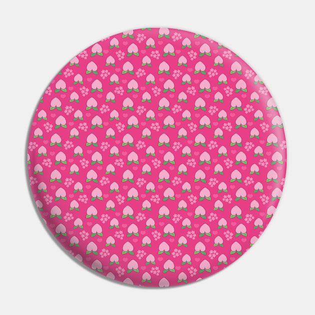 Peach Fruit Pattern Pin by saradaboru