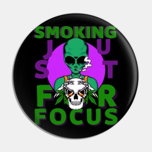 cute alien smokes just for focus Pin