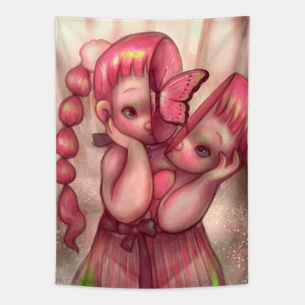 Cocoon Girl Tapestry by selvagemqt