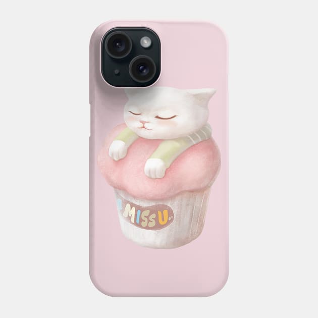 Cute Kitten Cupcake Phone Case by zkozkohi