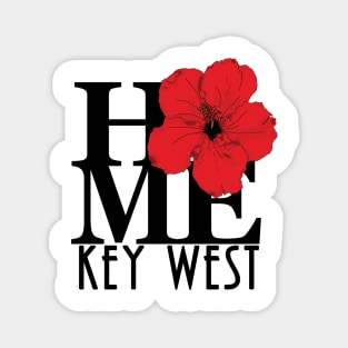 HOME Key West (red hibiscus) Magnet