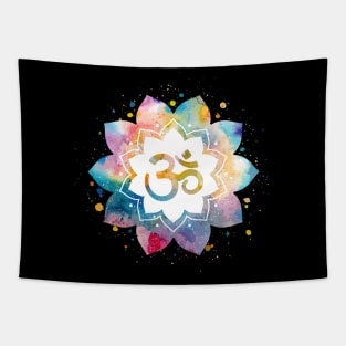 Aum Om Mandala, Bollywood Tees, Desi Tees, Yoga Tees Tapestry