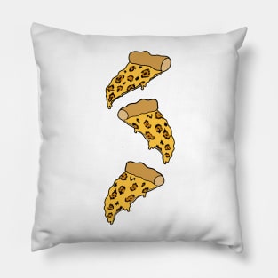 leopard print pizza grid Pillow