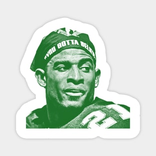 deion sanders - green solid style Magnet