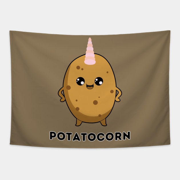 Potato + Unicorn = Potatocorn Tapestry by Zero Pixel