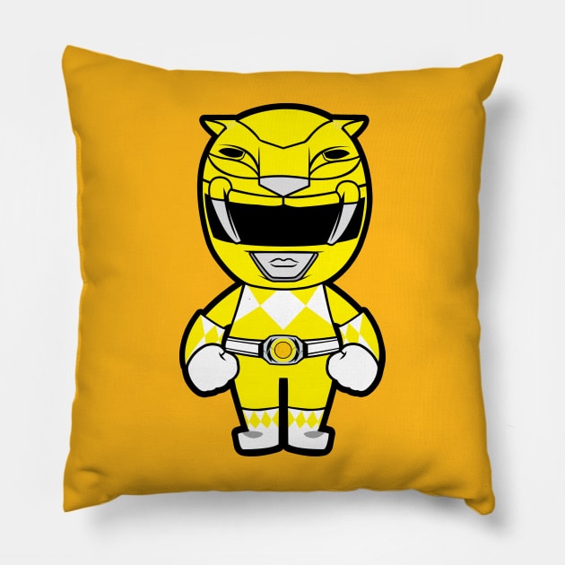 yellow ranger chibi Pillow by liora natalia