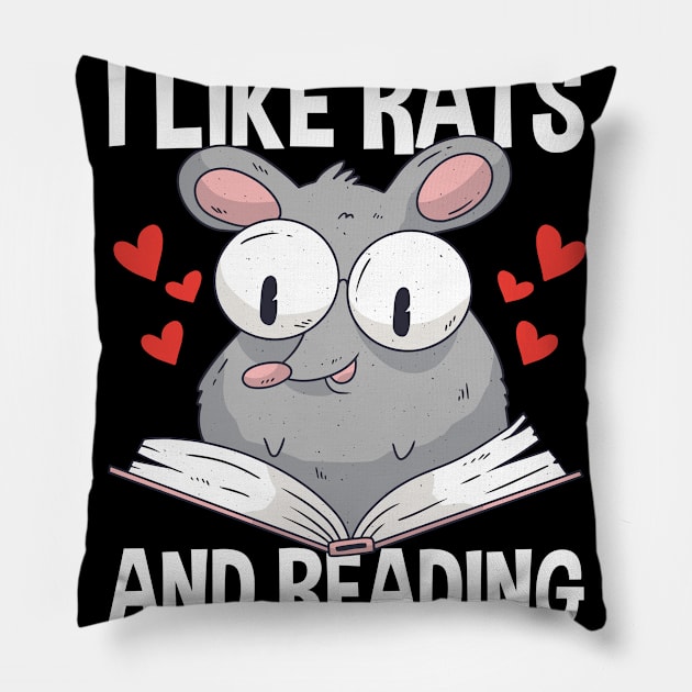 I like Rats And Reading Pillow by TK Store