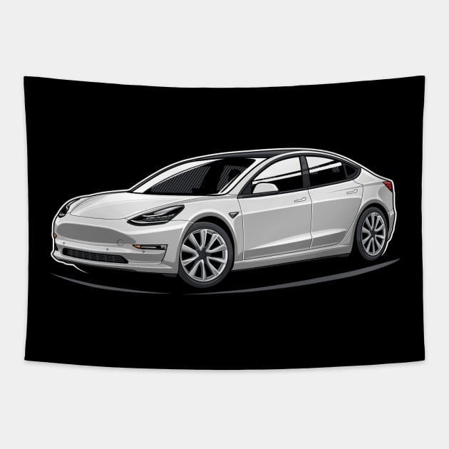 Model 3 (White) Tapestry by afrcreativeart