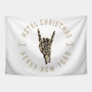 Heavy metal christmas n new year Tapestry