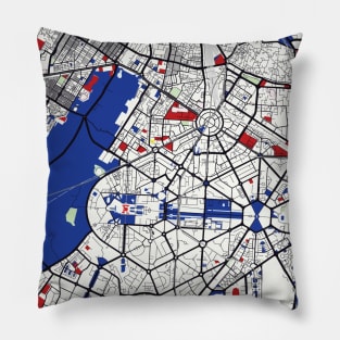 New Delhi (India) Map x Piet Mondrian Pillow