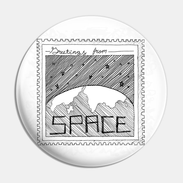 Greetings from SPACE -- planet earth, gifts for teachers, rocket launch Pin by Inspirational Koi Fish