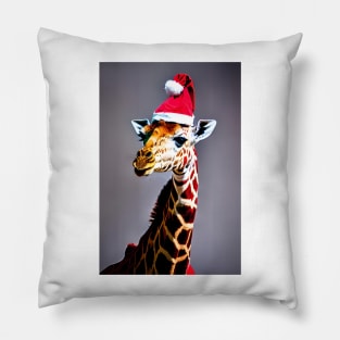 Christmas Giraffe (Christmas Animals) Pillow